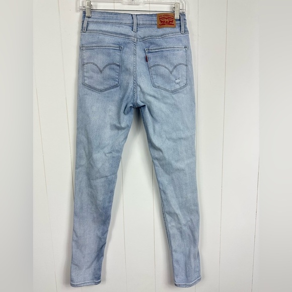 Levis 721 Sz 29 X30 Women's High Rise Skinny Jeans Distressed Destroyed - Picture 14 of 15
